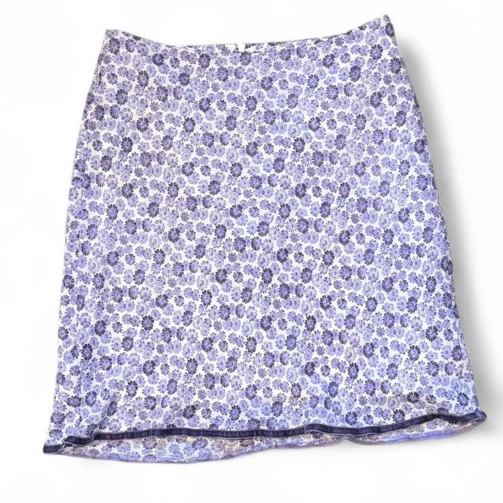 2000s y2k fairycore purple floral patterned mini skirt Guess Jeans 29" waist